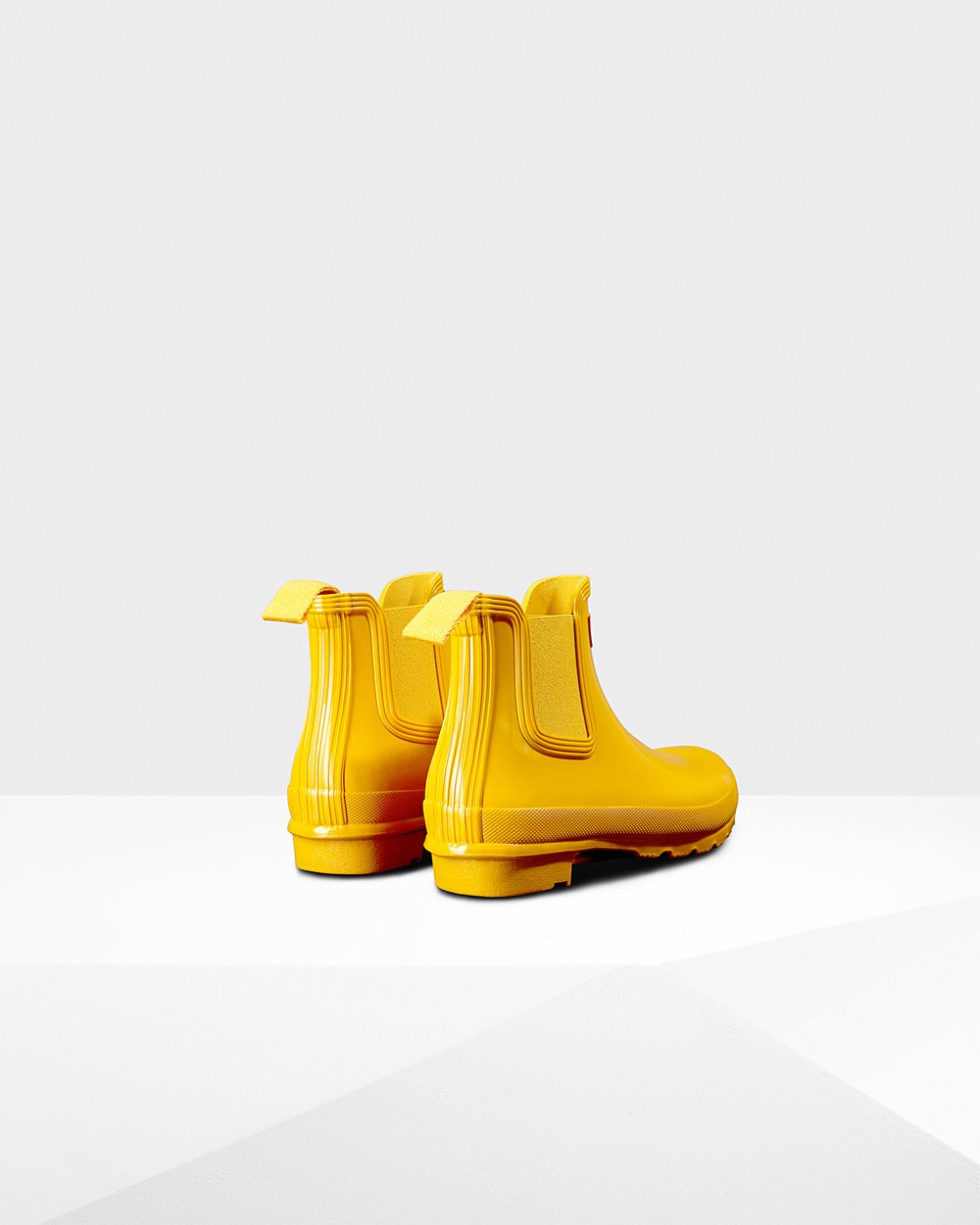 Womens Hunter Original Gloss - Chelsea Boots Yellow - 5908-HVTIX